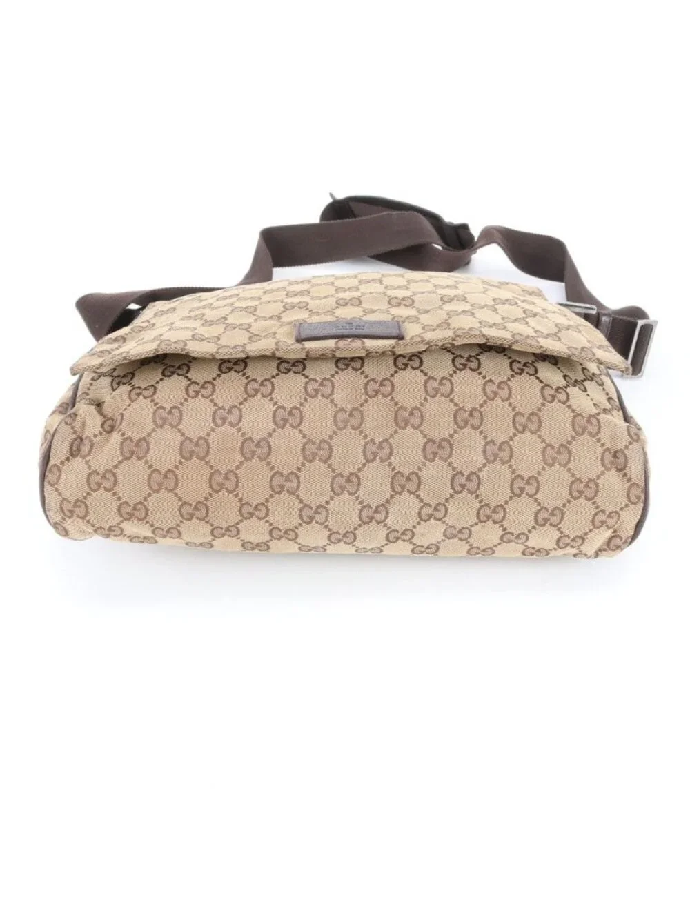 Gucci GG Canvas Leather Shoulder Bag Crossbody Messenger Business